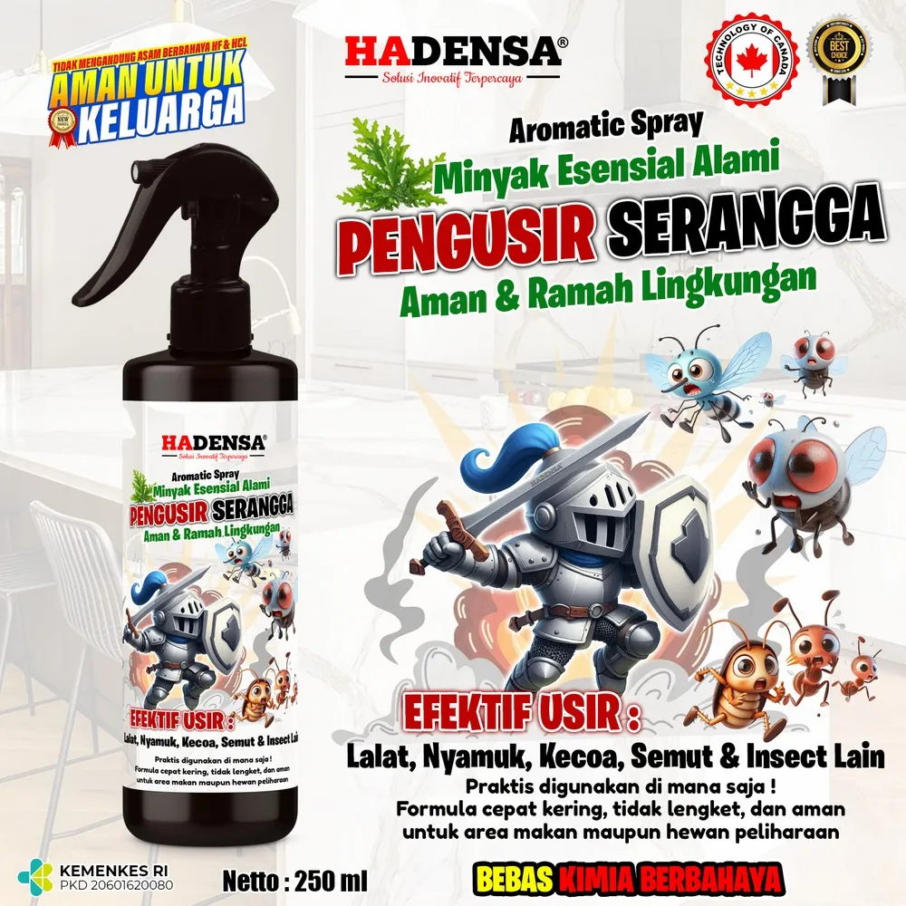 Minyak Alami Pengusir Serangga (Anti Semut, Kecoa, Lalat, Nyamuk, dll)