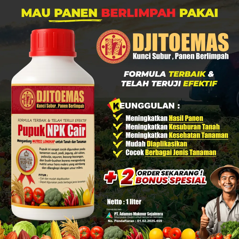 Pupuk NPK Cair Djitoemas 11% (1 liter)