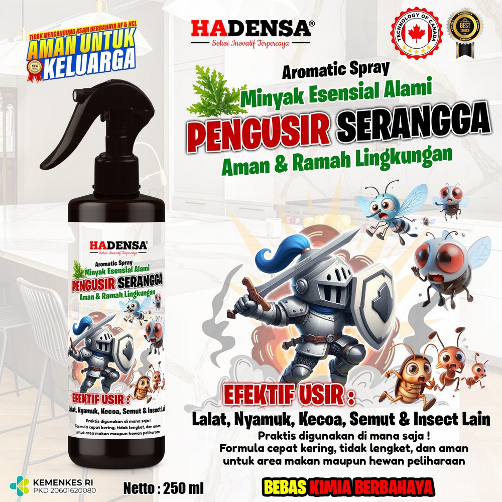 Minyak Alami Pengusir Serangga (Anti Semut, Kecoa, Lalat, Nyamuk, dll)