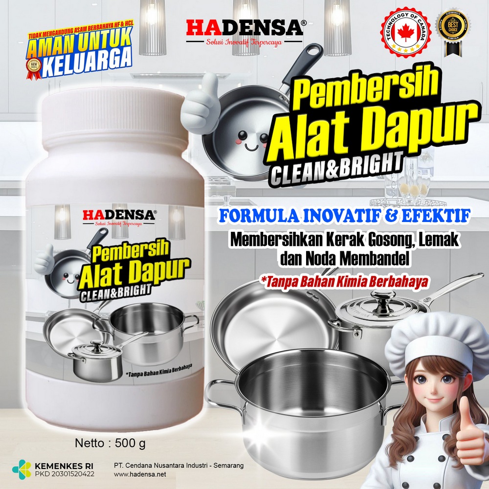 Pembersih Alat Dapur Clean & Bright Bersihkan Kerak Gosong dan Noda (500 g)